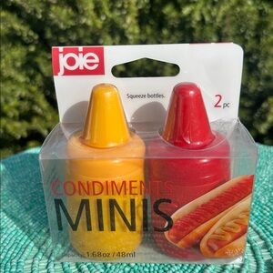 Joie Condiments Minis Yellow & Red Set of 2 bottles-brand new-originally packed